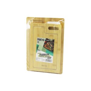 2PCS SETD.DÖRTGEN KENARLI - OVAL DELİKLİ AHŞAP BAMBU KESİM PANOSU - KESME TAHTASI 18X28X1CM--22X32X1CM (5286)