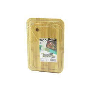 2PCS SETOVAL KENARLI - YUVARLAK DELİKLİ AHŞAP BAMBU KESİM PANOSU - KESME TAHTASI 18X28X1CM--22X32X1CM (5286)