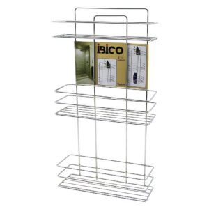 3 KATLI - DİKDÖRTGEN   KROM   METAL  BANYO KÖŞELİK - DUŞKABİN RAF - ŞAMPUANLIK (5286)