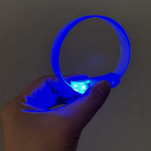 3 Modlu Pilli LED Işıklı Esnek Parti Bilekliği Mavi (5286)