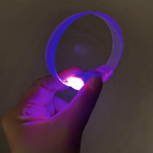 3 Modlu Pilli LED Işıklı Esnek Parti Bilekliği Mor (5286)