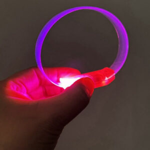 3 Modlu Pilli LED Işıklı Esnek Parti Bilekliği Pembe (5286)