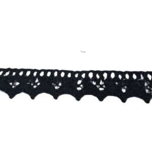 Kopanaki Dantel en 1,5 cm Siyah 1 Metre