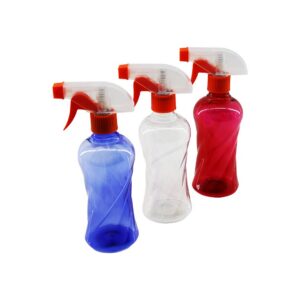 350ML RENKLİ ŞEFFAF UZUN - PLASTİK - BURGULU BOŞ SPREY PÜSKÜRTÜCÜ ŞİŞE (5286)