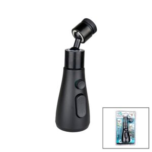 360 DERECE DÖNEBİLEN- 3 MOD  SİYAH YAĞMUR PÜSKÜRTME BORULU KUBAR MUSLUK UCU KTX-3289 (5286)