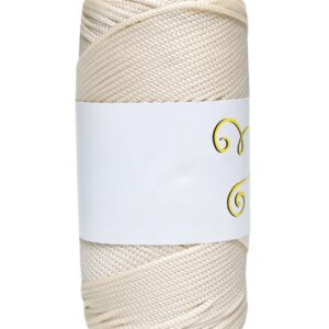 Makrome İpi 3mm Polyester Ekru