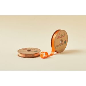 Biye Saten Katlı 014 Turuncu 2 cm 25 Metre %100 Polyester