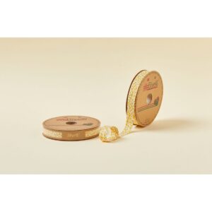 Biye Çiçekli Katlı A03 Sarı 2 cm 25 Metre %65 Koton %35 Polyester