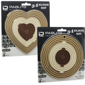 3İN1 BÜTÜN - AYRI KULLAN SİLİKON MAT- NİHALE KALPLİ=7.5-13-19CMYUVARLAK=7-12.5-20CM (5286)