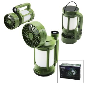 3İN1=FAN - 2-FENER SOLAR - USB ŞARJ VANTİLATÖR - KAMP LAMBA FENER:10W+5WFAN=90 DERECE OYNAR BAŞ- TEK KADEME PT-576 (5286)