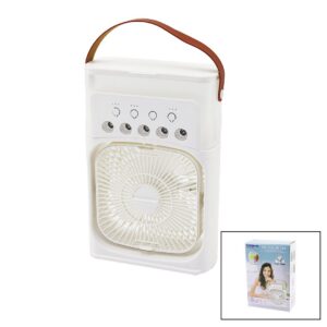 3İN1 HAVA NEMLENDİRME - FAN - GECE LAMBASI MASA ÜSTÜ BUZLU VANTİLATÖR 360 DERECE USB ŞARJ 3KADEME HIZ (5286)