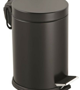 3LT SİYAH PEDALLI METAL ÇÖP KOVASI (5286)