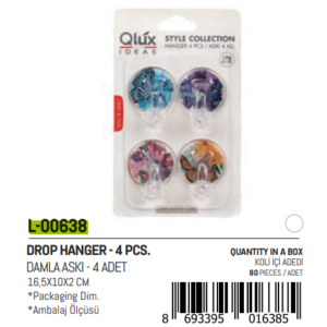 4 PARÇA DAMLA KÜÇÜK YAPIŞKAN ASKI (5286)