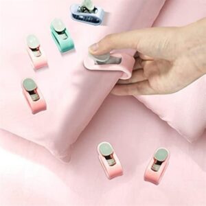 4 Adet İğnesiz Yorgan Çarşaf Ve Perde Tutucu Sabitleyici Kaydırmaz Örtü Düzenleyici Klips (5286)