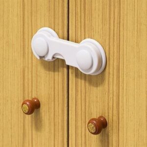 ANKAVERSE® Bebek Çocuk Güvenliği Çekmece ve Dolap İçin Kendiliğinde Yapışkanlı Vidasız Kapak Kilidi