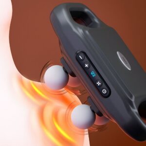 ANKAVERSE®4 Başlıklı Masaj Tabancası – 12W Derin Doku & Kas Ağrısı Giderici, 20 Seviye & 6 Mod - Siyah