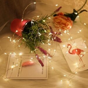 ANKAVERSE® Peri Led Işık 5 Metre (Sarı) Pilli Aydınlatma Şerit Saçak Spot Süsleme