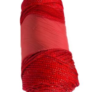 Makrome İpi 3mm Polyester Kırmızı Simli