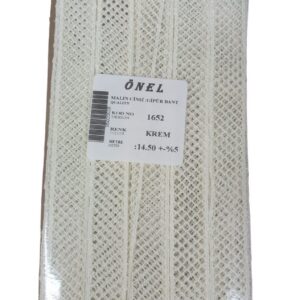 Dantel Polyester Güpür Bant Krem 14,50 Metre En 3 cm ON-1652-KR