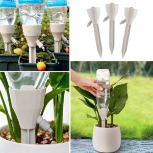 ANKAVERSE® Ayarlanabilir Akış Hızına Sahip Damlama Sulama Çivileri 3lü Otomatik Bitki Sulama Aparatı Tüm Pet Şişelere Uyumlu
