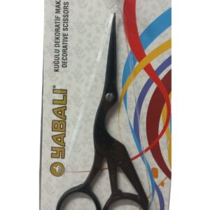 Nakış Makası Kuğulu Dekoratif Makas Siyah YBL-045 Model 11