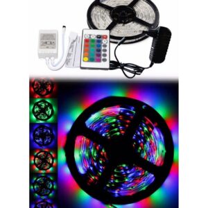 5 Metre Rgb Şerit Led Seti-İç ve Dış Mekan Silikonlu-Tak Çalıştır (5286)