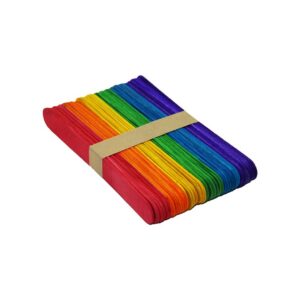50 PCS   RENKLİ  AHŞAP ELİŞİ ÇUBUK (5286)
