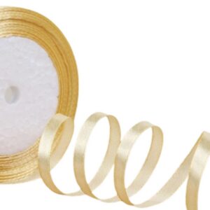 Saten Kurdele 2 cm 10 Metre Koyu Bej