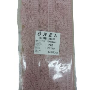 Dantel Polyester Güpür Bant Pudra 14,80 Metre En 3 cm ON-745-PU
