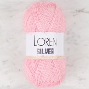 Loren Silver Toz Pembe El Örgü İpi - RS0013 - 34074