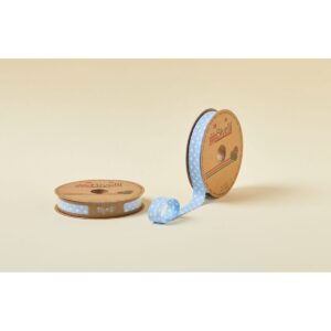 Biye Büyük Puanlı Katlı A12 Mavi 2 cm 25 Metre %65 Koton %35 Polyester