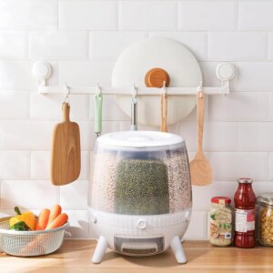 6 Bölmeli 360 Derece Dönebilen 6 Lt Bakliyat Organizeri (5286)