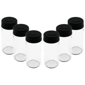 6 PCS CAM - 225ML BAHARATLIK - TUZLUK PLASTİK KAPAK (5286)