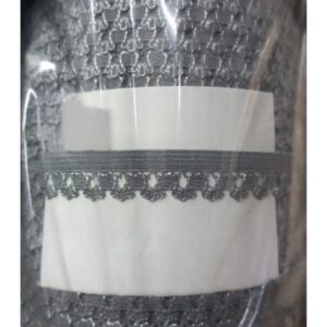 Çamaşır Lastiği Dantelli 1 cm 75 Metre 1 Top Gri