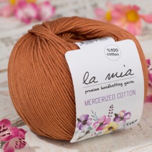 La Mia Mercerized Cotton Açık Kahverengi El Örgü İpi - 211 - 33580