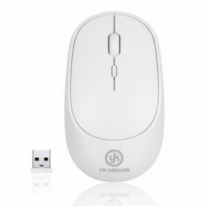 ANKAVERSE® Beyaz Renkli Ergonomik Sessiz Kablosuz Mouse – USB Alıcılı, Ofis ve Oyun İçin Konforlu Bilgisayar Faresi MS6310