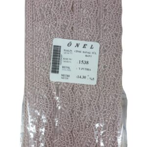 Dantel Polyester Sanal Tül Bant Y.Pudra 14,30 Metre En 3 cm ON-1538-PU