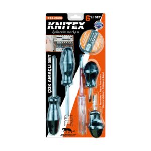6PCS  TORNAVİDA - ÇOK AMAÇLI SET  TORNAVİDA - TOPAÇ TORNAVİDA - KONTROL KALEM - ELEKTRİK BANT (5286)