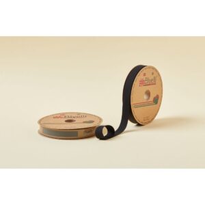 Biye Koton Katlı D12 Siyah 2 cm 25 Metre %65 Koton %35 Polyester