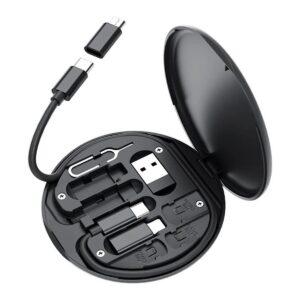 ANKAVERSE® 60w Destekli Kablo Kutusu Seyahat Kablo Seti 5'i 1 arada USB Type-C Şarj Kablosu Seti