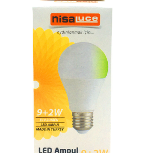9+2W E27 BEYAZ-YEŞİL LED AMPUL (5286)