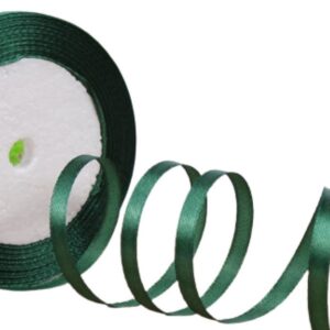 Saten Kurdele 2 cm 10 Metre Koyu Yeşil