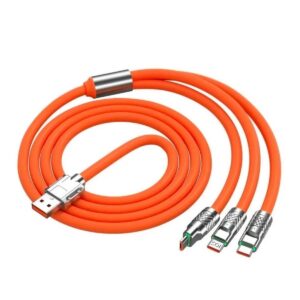 ANKAVERSE® 3 in 1 Type-C + Micro Usb + Lightning Hızlı Şarj Kablosu Silikon Kablo 1 Metre Opp Ambalaj