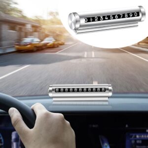 ANKAVERSE® Alüminyum Kasa Gri Renk Çevirmeli Araç Içi Telefon Numaratörü Park Oto Numaratörü