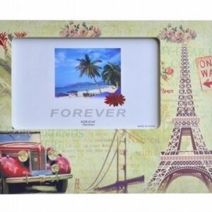 ANKAVERSE® Decotown Eyfel Kulesi Şekilli Ahşap Fotoğraf Resim Koyma Çerçevesi