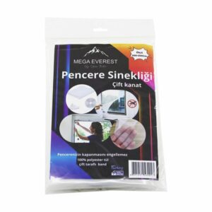 ÇİFT KANAT TÜL PENCERE SİNEKLİK 100X150CM - 5MT BANT (5286)