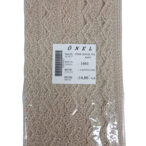 Dantel Polyester Sanal Tül Bant Cappucino 14,80 Metre En 6 cm ON-1661-C
