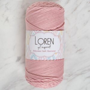Loren Polyester Soft Macrame Pembe El Örgü İpi - LM042 - 34446