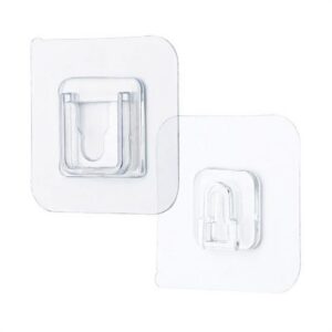 ANKAVERSE® Eşya Sabitleme Askısı 10 Çift Şeffaf Çift Taraflı Yapışkanlı Geçmeli Klips