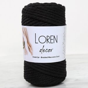 Loren Decor 3 Büküm Makrome İpi Siyah - L006